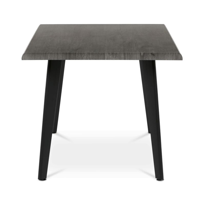 Stôl jedálenský 160x90, MDF doska dekor sivý dub, nohy čierne