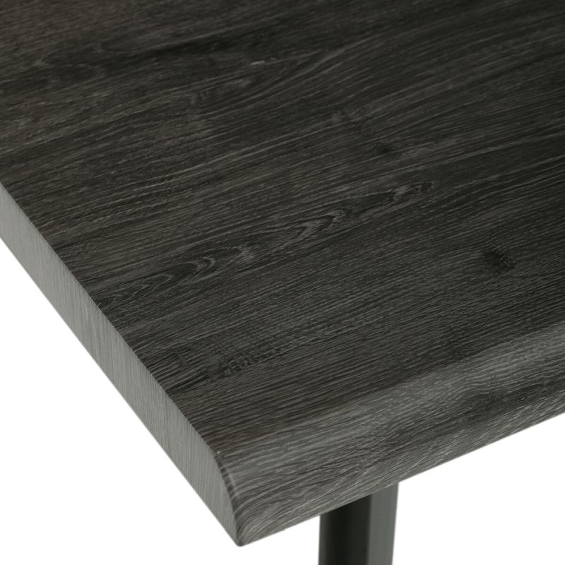 Stôl jedálenský 160x90, MDF doska dekor sivý dub, nohy čierne
