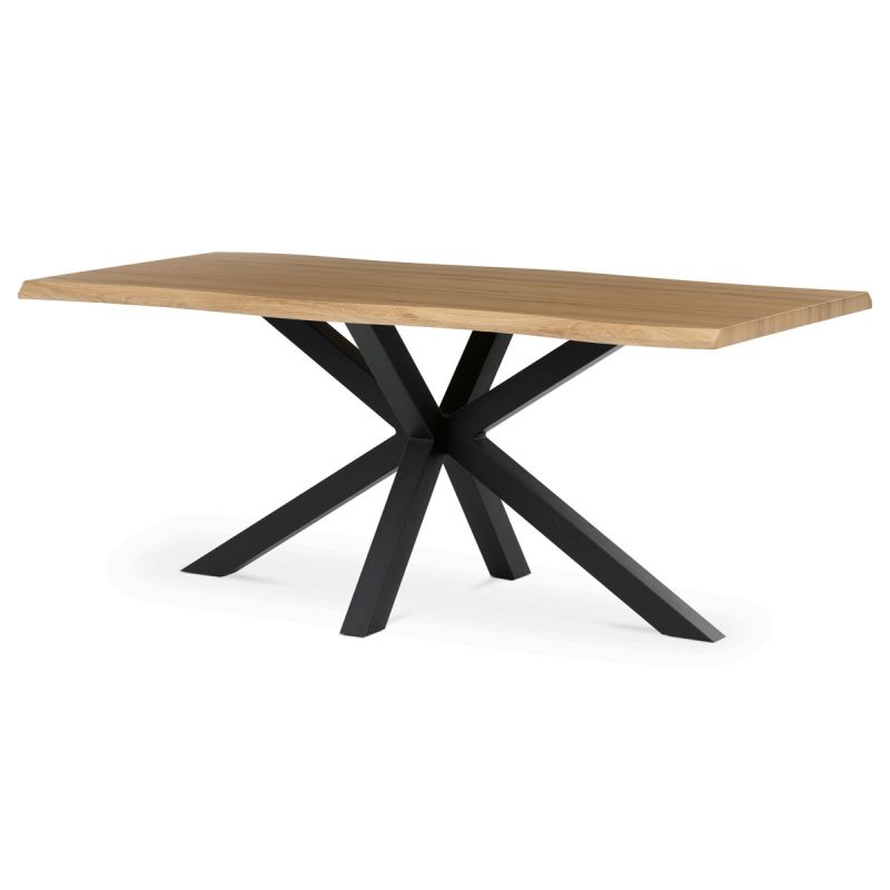 Stôl jedálenský 180x90, MDF doska dekor divoký dub, noha v tvare hviezdy