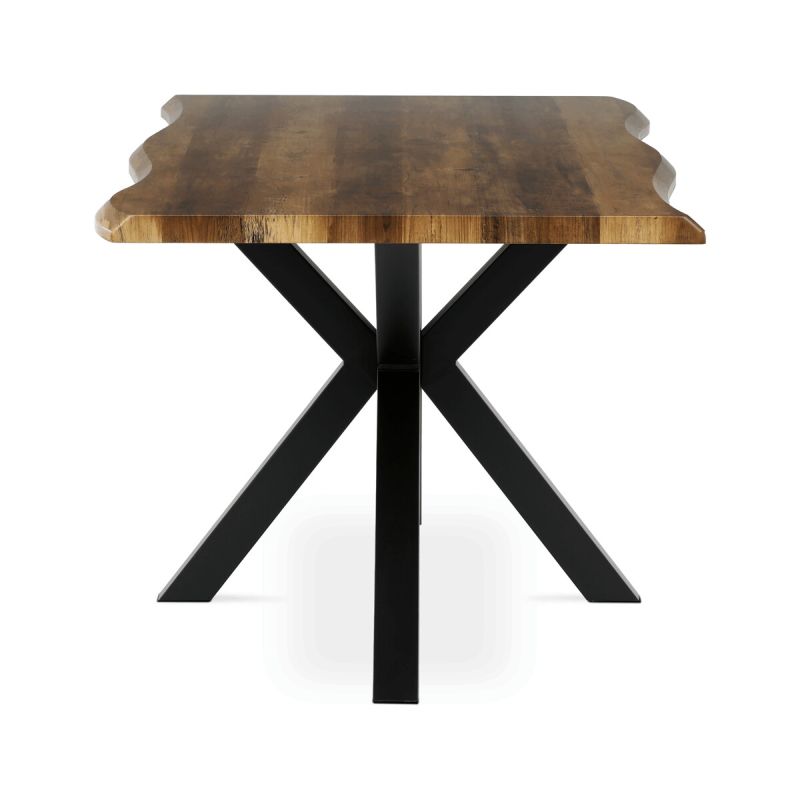 Stôl jedálenský 180x90, MDF doska dekor staré drevo, noha v tvare hviezdy