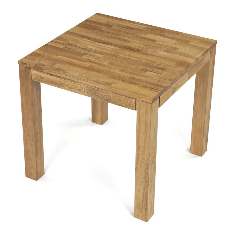 Jedálenský drevený stôl 80x80, masív dub biely, povrchová úprava olejom