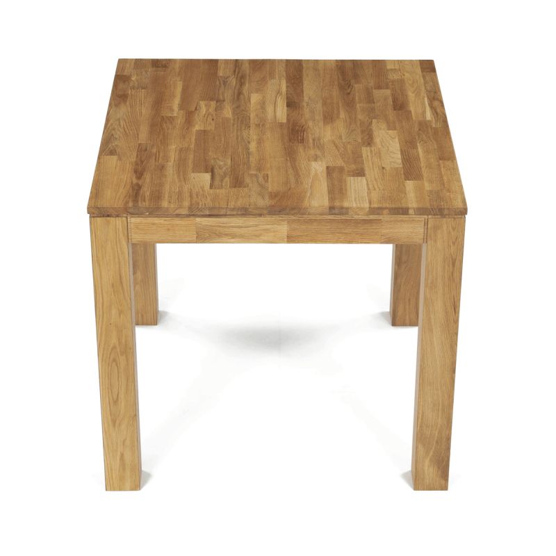 Jedálenský drevený stôl 80x80, masív dub biely, povrchová úprava olejom