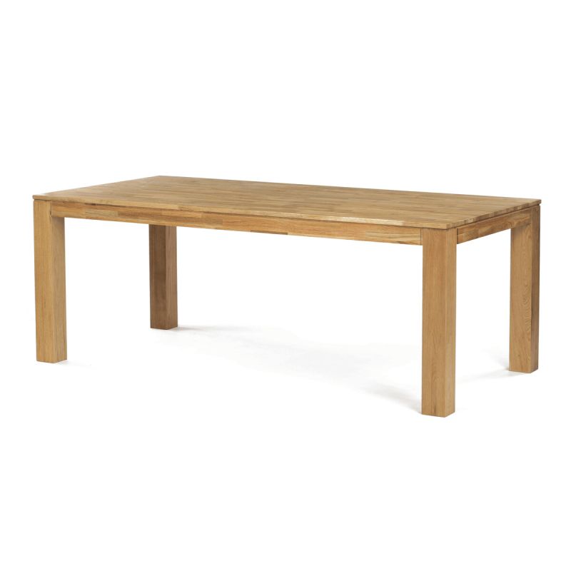 Jedálenský drevený stôl 200x100, masív dub biely, povrchová úprava olejom