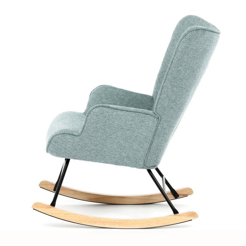Moderné hojdacie kreslo v elegantnom modrom prevedení
