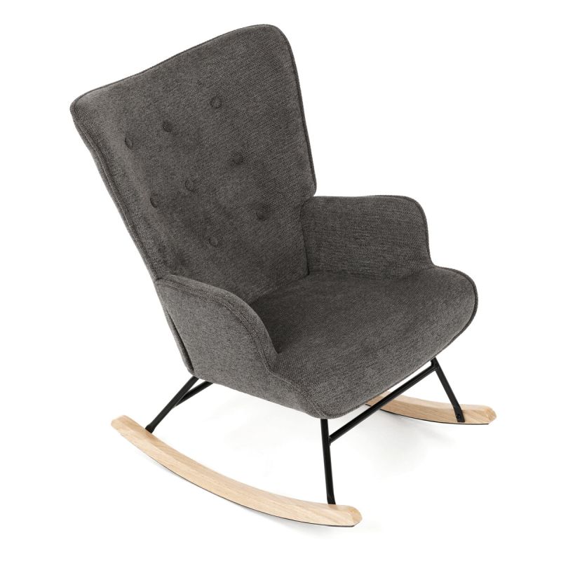 Moderné hojdacie kreslo v elegantnom sivom prevedení