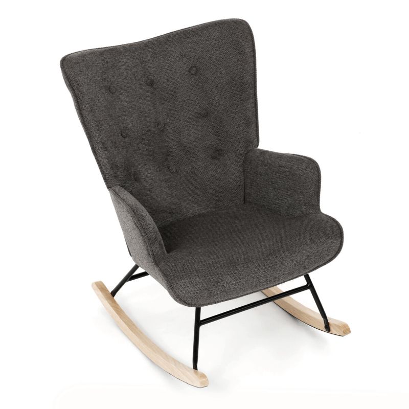Moderné hojdacie kreslo v elegantnom sivom prevedení