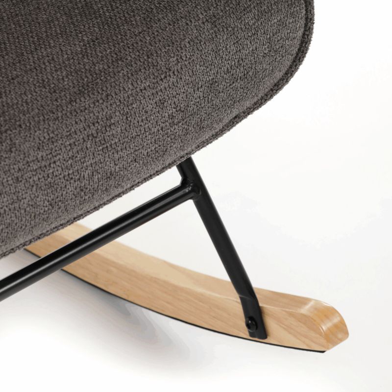 Moderné hojdacie kreslo v elegantnom sivom prevedení