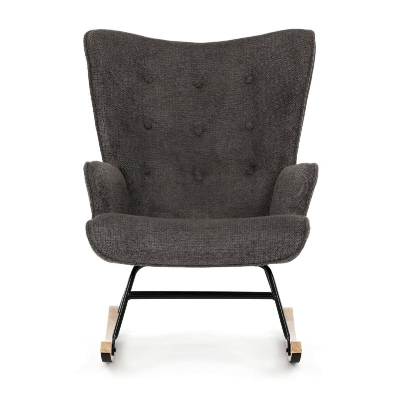 Moderné hojdacie kreslo v elegantnom sivom prevedení