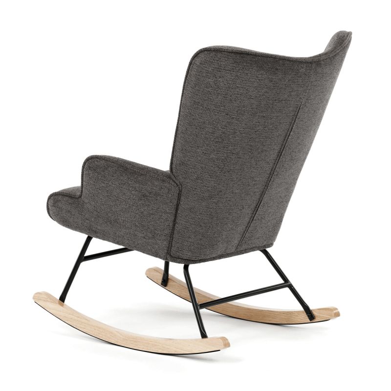 Moderné hojdacie kreslo v elegantnom sivom prevedení