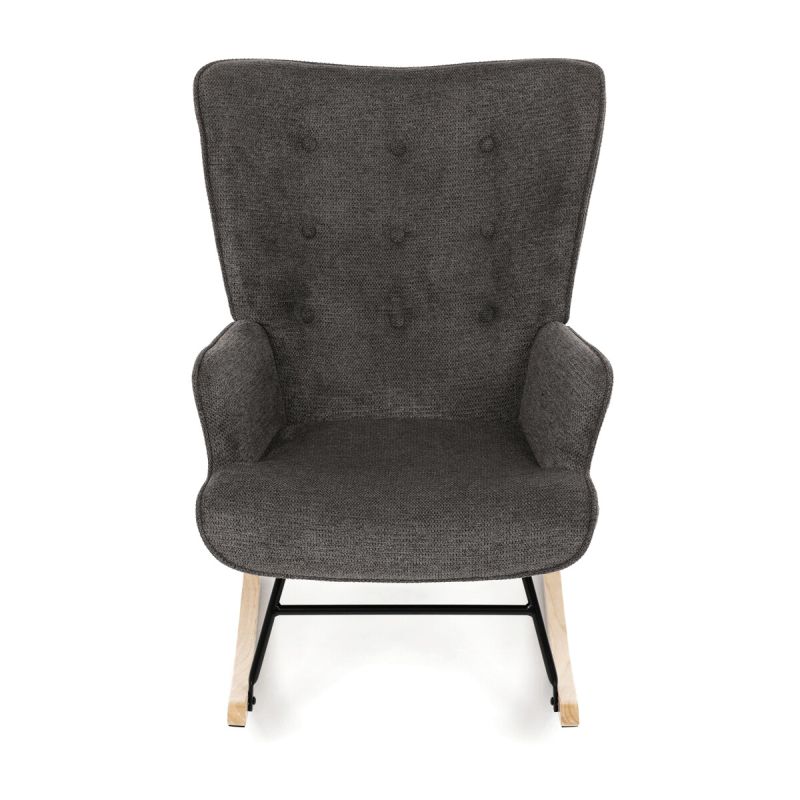 Moderné hojdacie kreslo v elegantnom sivom prevedení