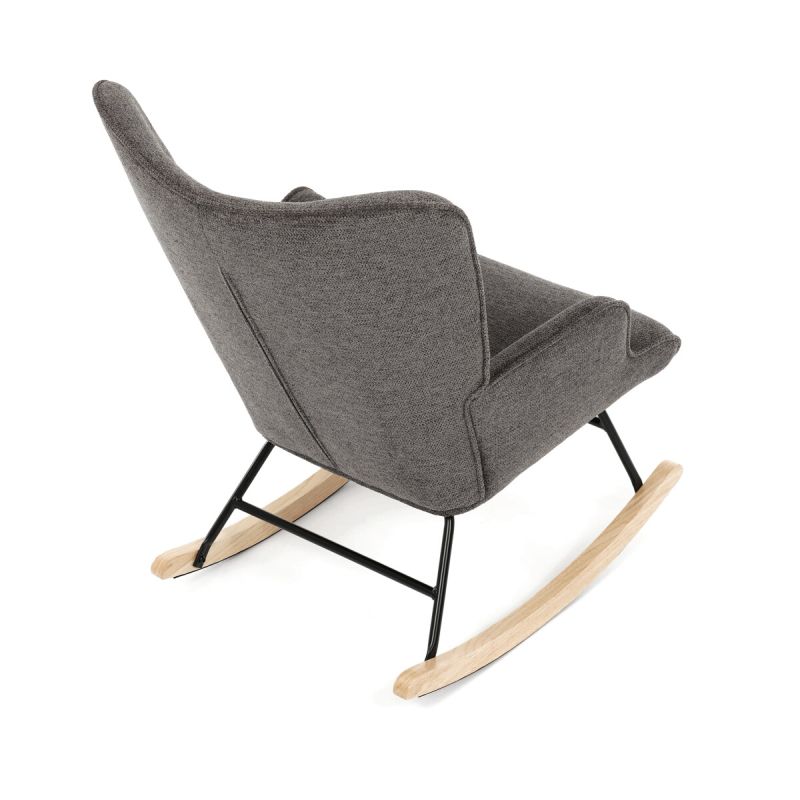 Moderné hojdacie kreslo v elegantnom sivom prevedení