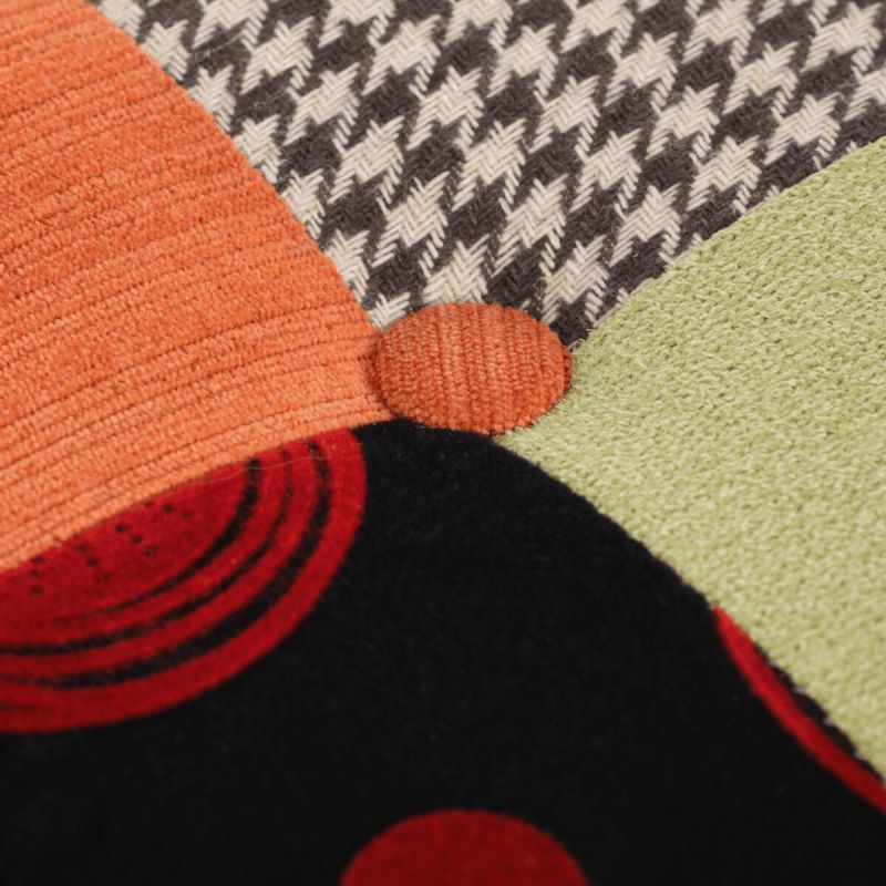 Taburet 34 cm, viacfarebná látka patchwork