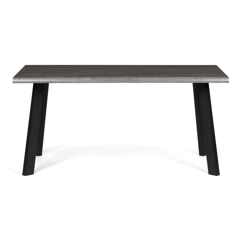 Moderný jedálenský stôl 160 × 90cm, sivý dub s kovovými nohami