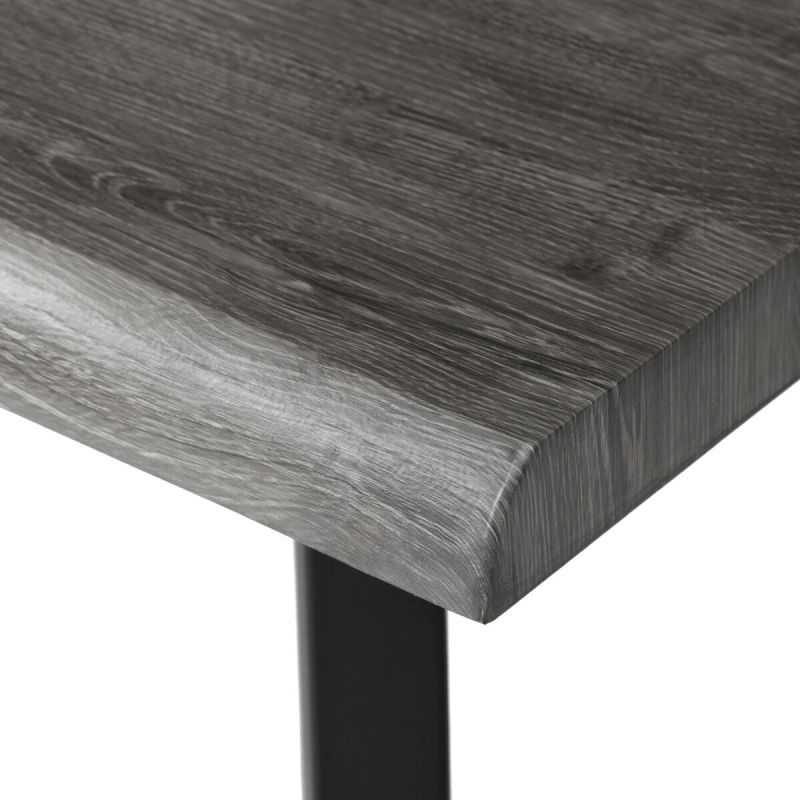 Moderný jedálenský stôl 160 × 90cm, sivý dub s kovovými nohami