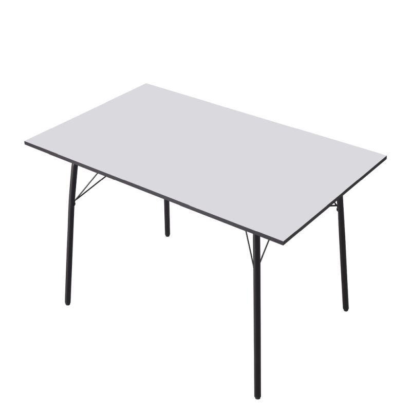 Jednoduchý a minimalistický jedálenský stôl, biela-čierna, 120 cm