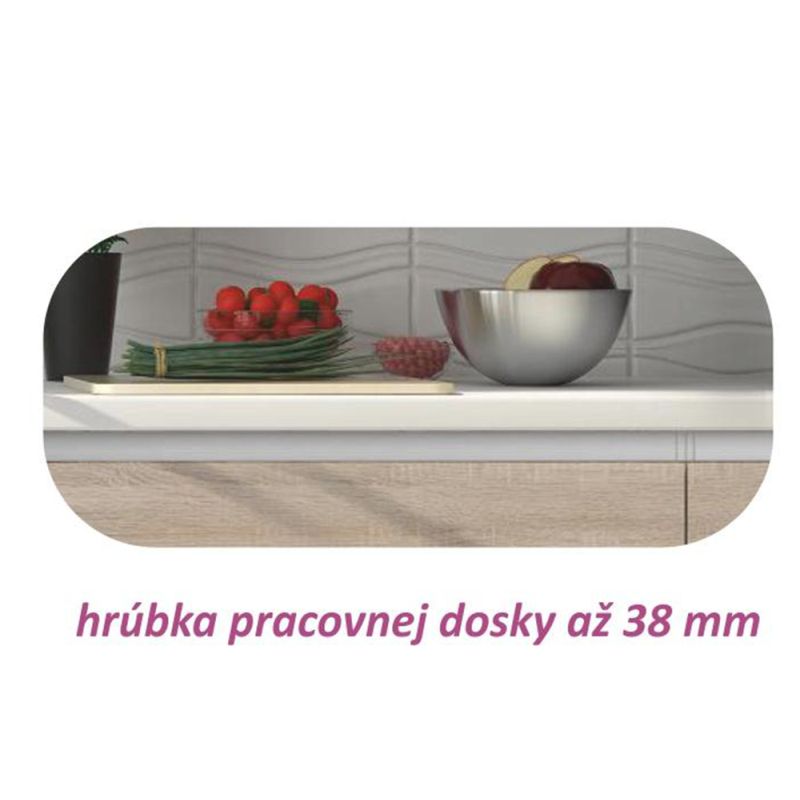 Dolná skrinka DR L, dub sonoma-biela, 1x dvierka