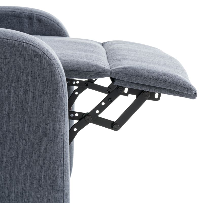 Relaxačné kreslo sivé, mechanicky polohovateľné
