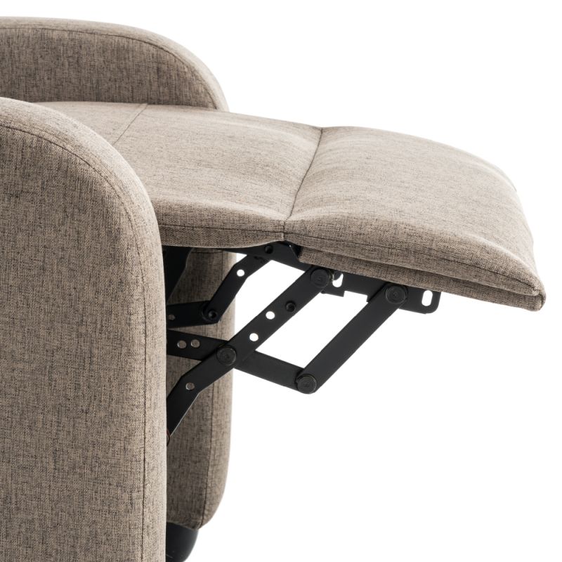 Relaxačné kreslo hnedé, mechanicky polohovateľné