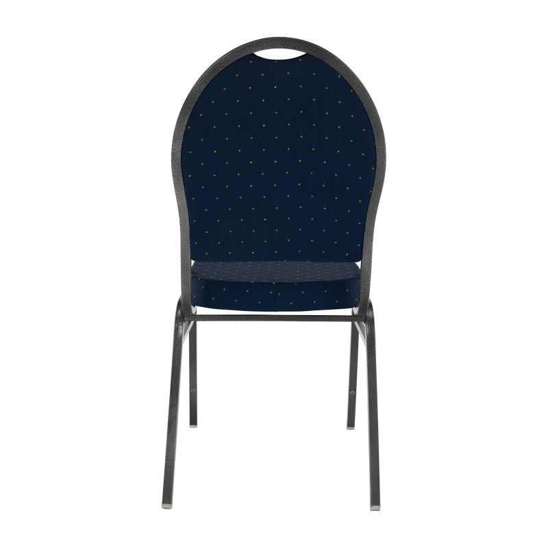 Konferenčná stohovateľná stolička modrá/sivý rám