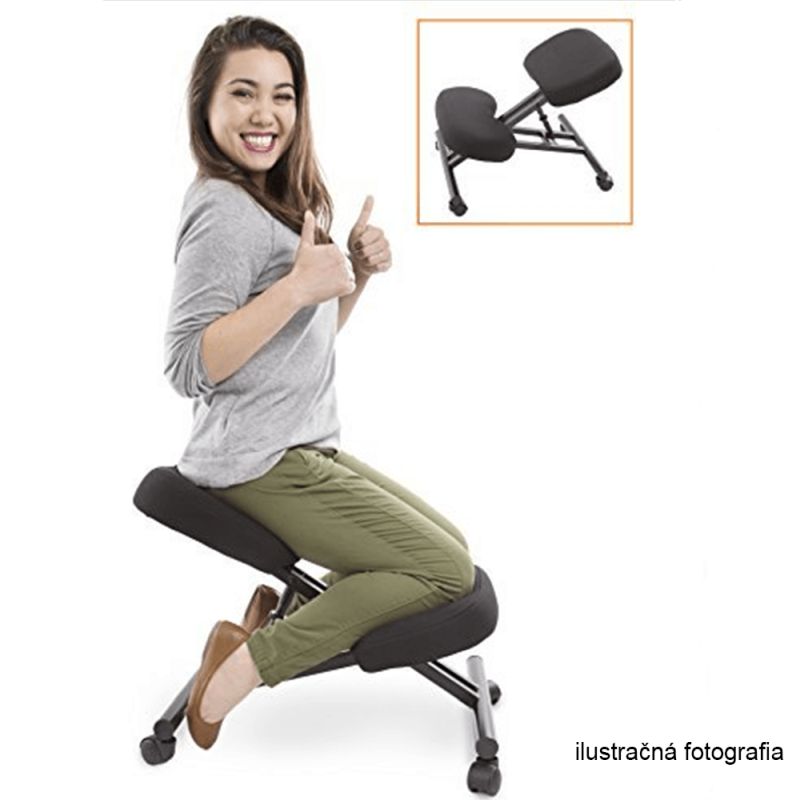 Moderná a ergonomická kľakačka, čierna-buk