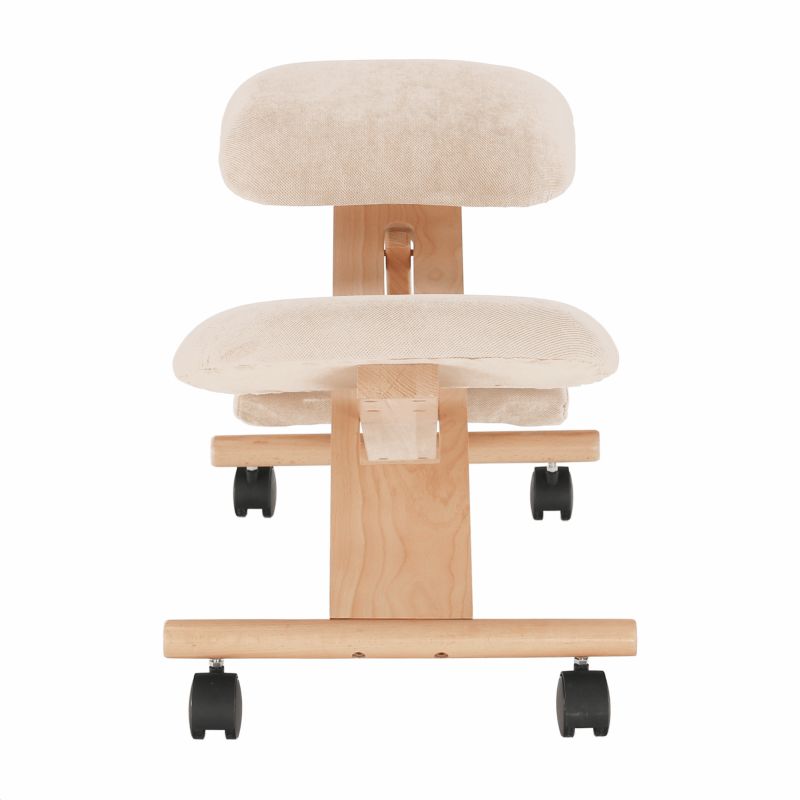 Moderná a ergonomická kľakačka, krémová-buk