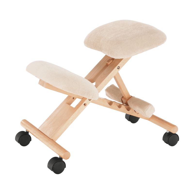 Moderná a ergonomická kľakačka, krémová-buk