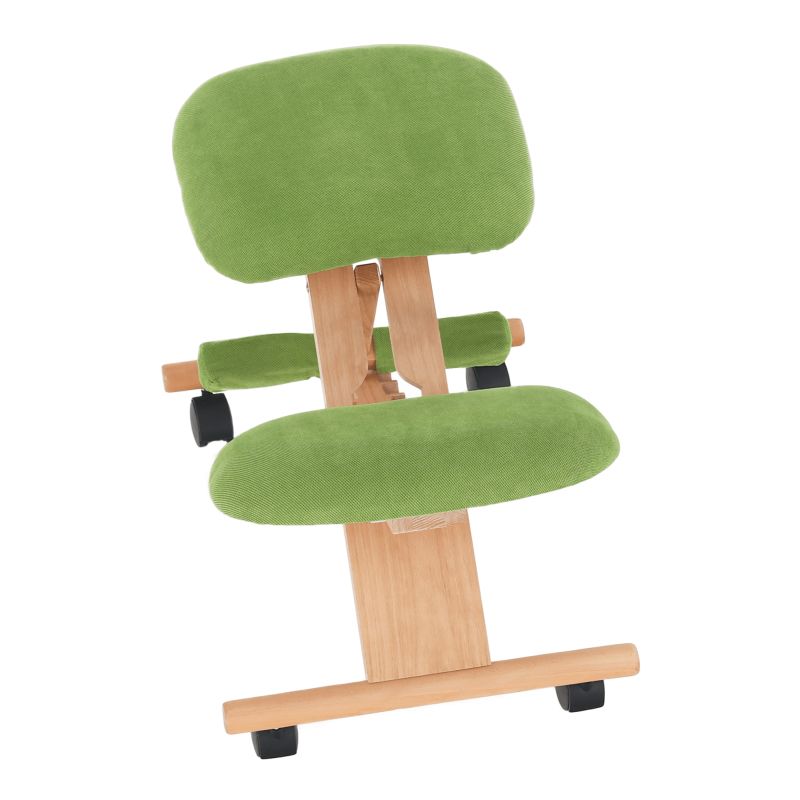 Moderná a ergonomická kľakačka, zelená-buk