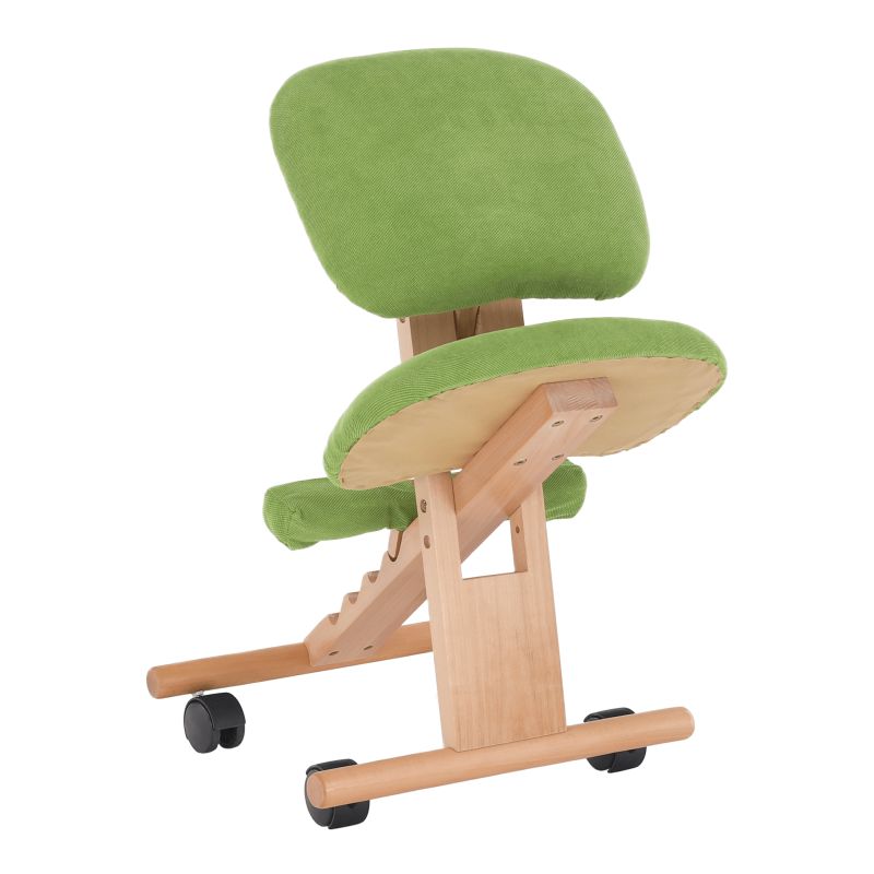Moderná a ergonomická kľakačka, zelená-buk