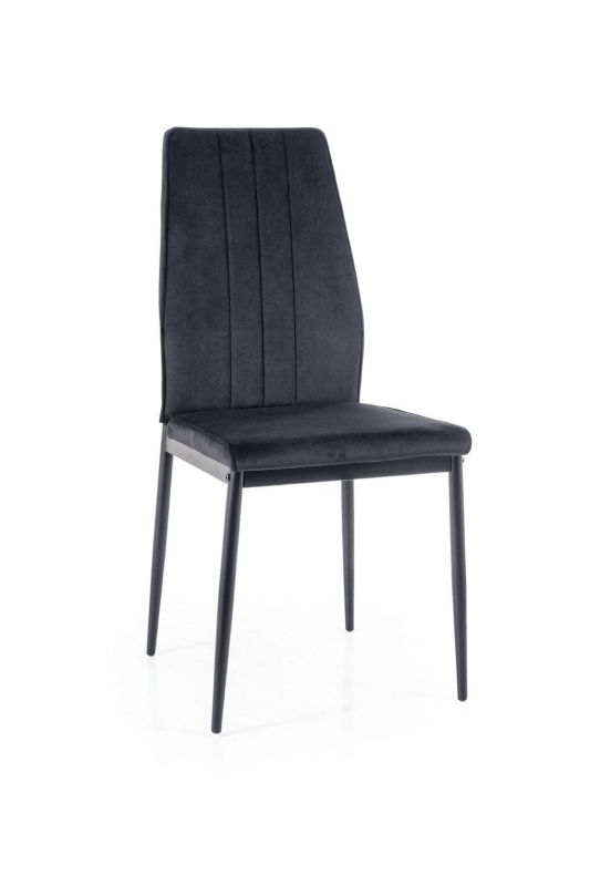 Moderná stolička, čierna-čierna bluvel 19