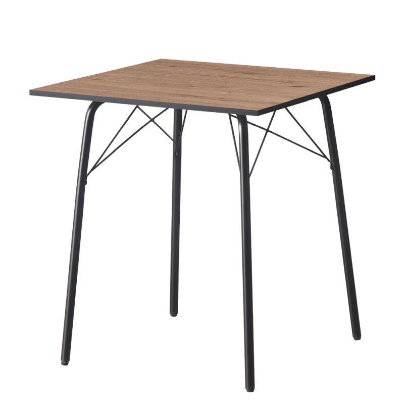 Jednoduchý a minimalistický jedálenský stôl, dub artisan-čierna, 70 cm