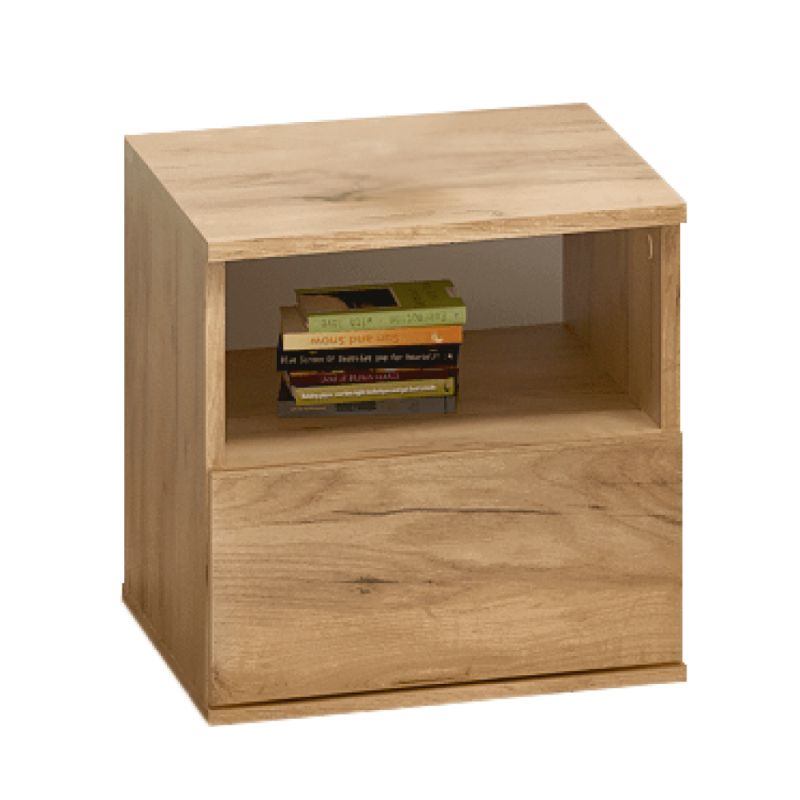 Malý elegantný nočný stolík, dub craft zlatý