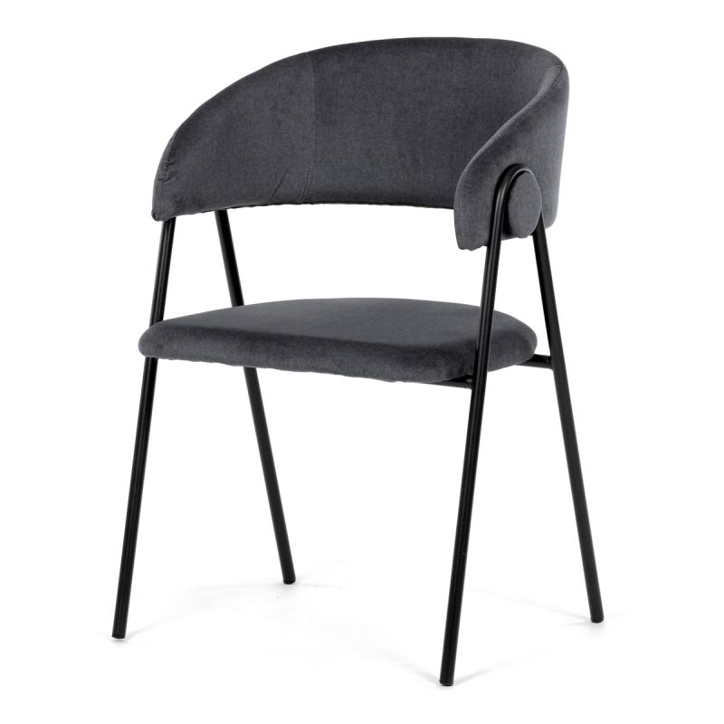 Elegantná jedálenská stolička v šedej farbe