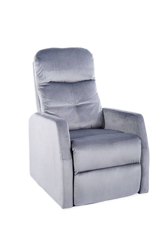 Perfektné relaxačné polohovatelné kreslo, sivá bluvel 14