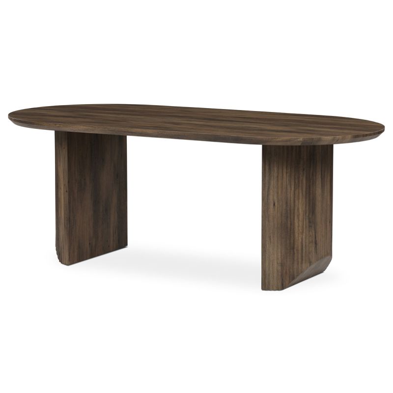Stôl jedálenský, 200x100x76 cm, MDF doska, 3D dekor orech