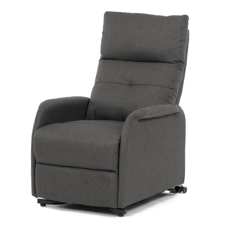 Elegantné elektrické polohovacie kreslo v sivom prevedení