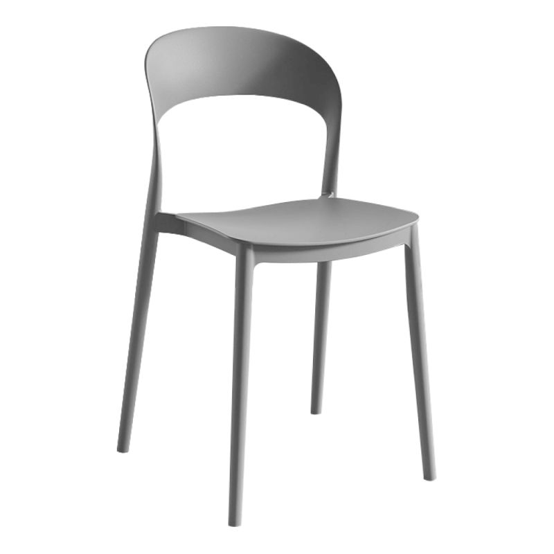 Stohovateľná plastová stolička, sivá