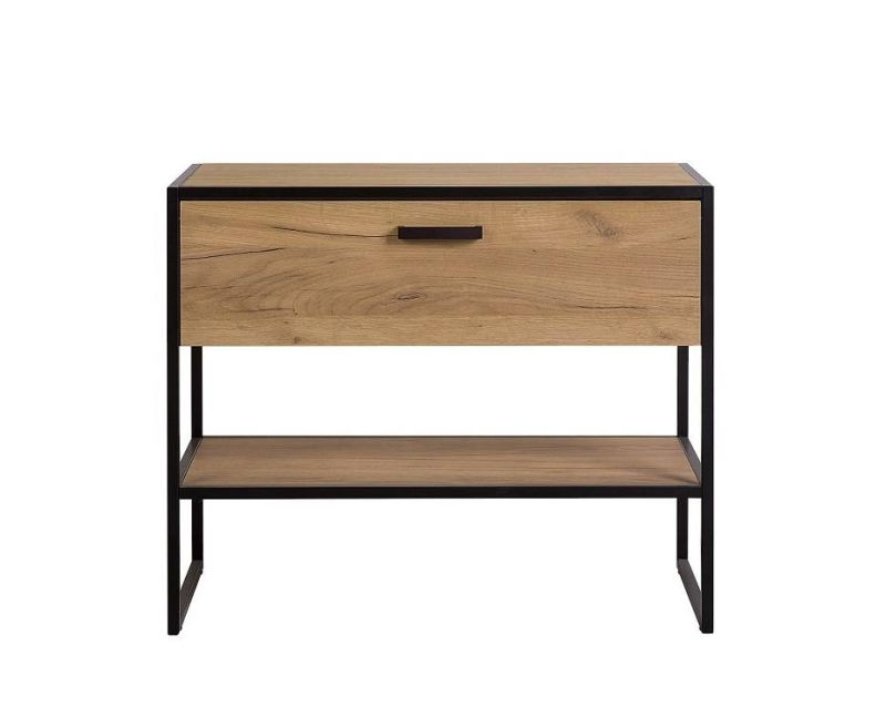 Kúpeľňová skrinka 827 dub craft zlatý/čierny mat