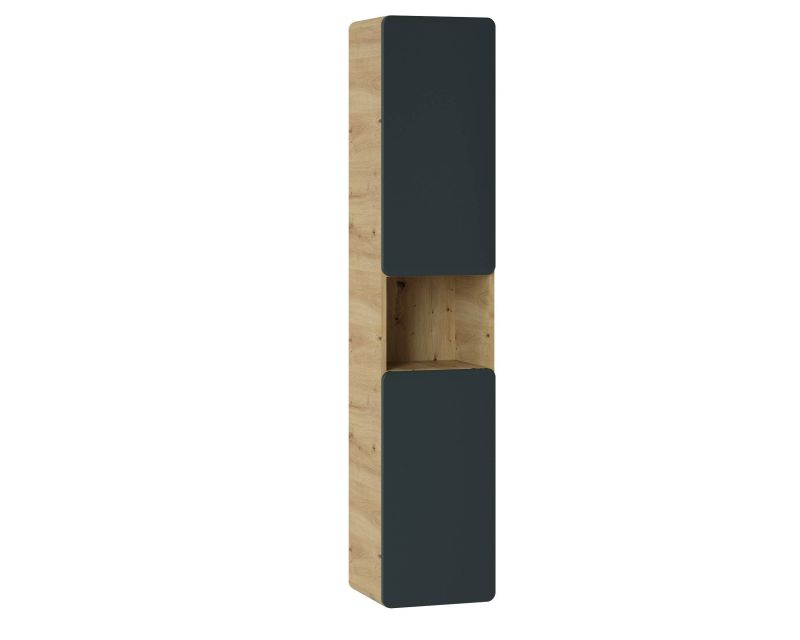 Kúpeľňová skrinka 800 dub artisan/čierny mat