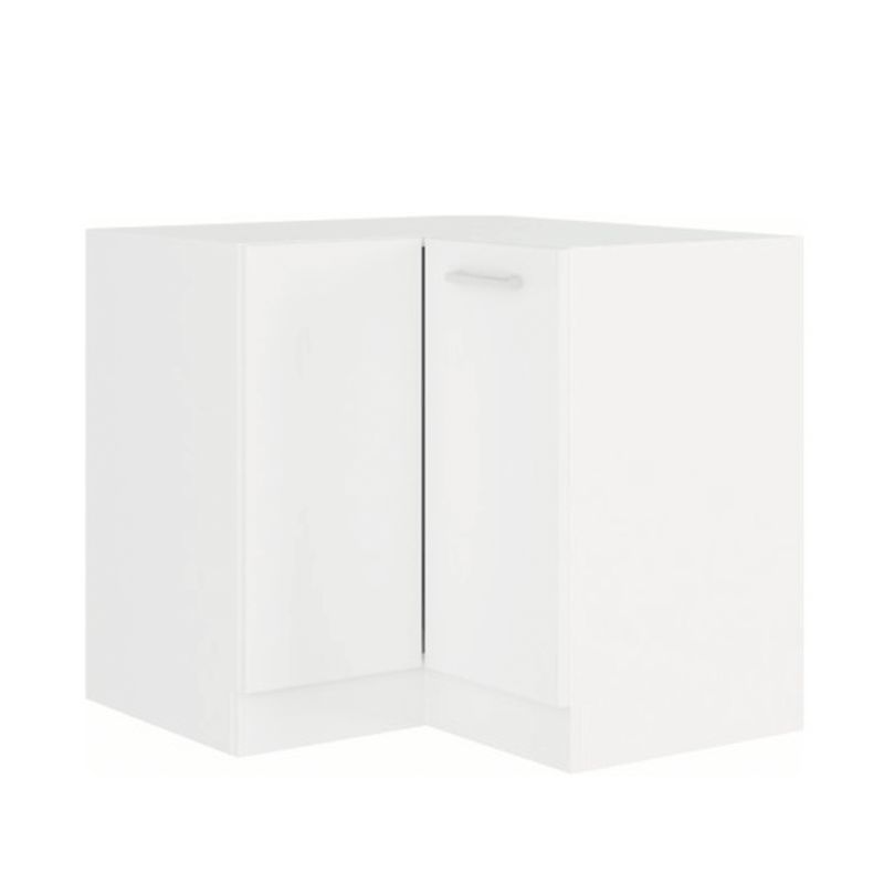 Rohová spodná skrinka, biela, 89x89 DN 1F BB, 1x dvierka