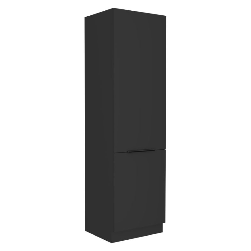 Vysoká skrinka, čierna, 60 DK-210 2F, 2x dvierka