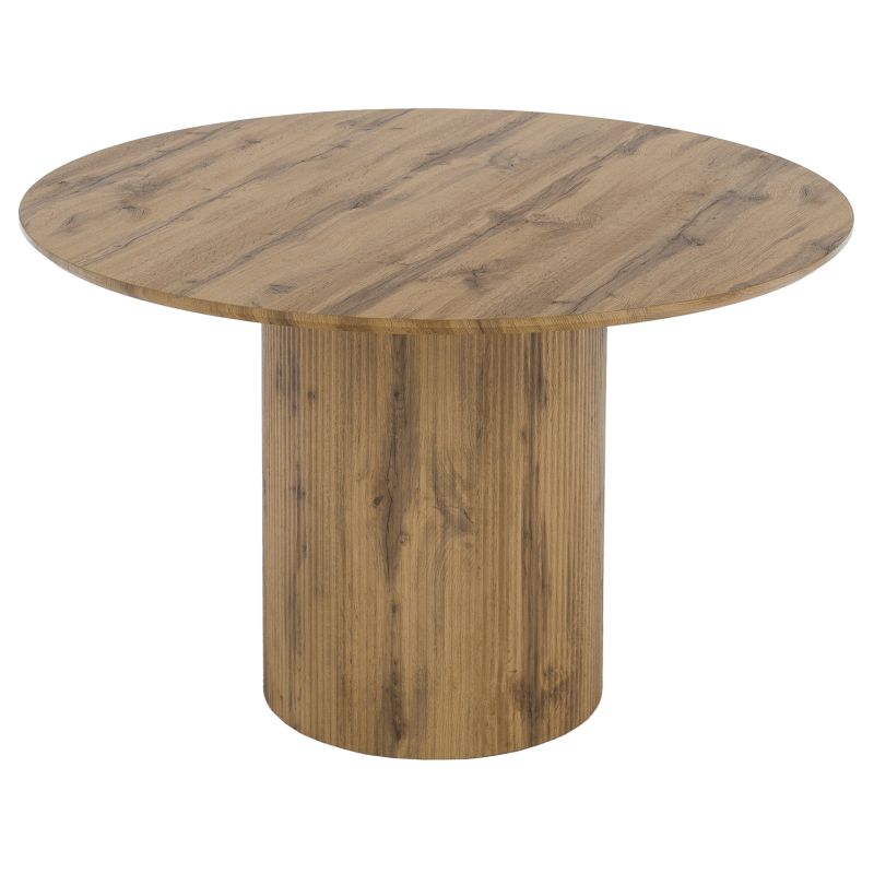 Jedálenský stôl, MDF dub, priemer 120 cm