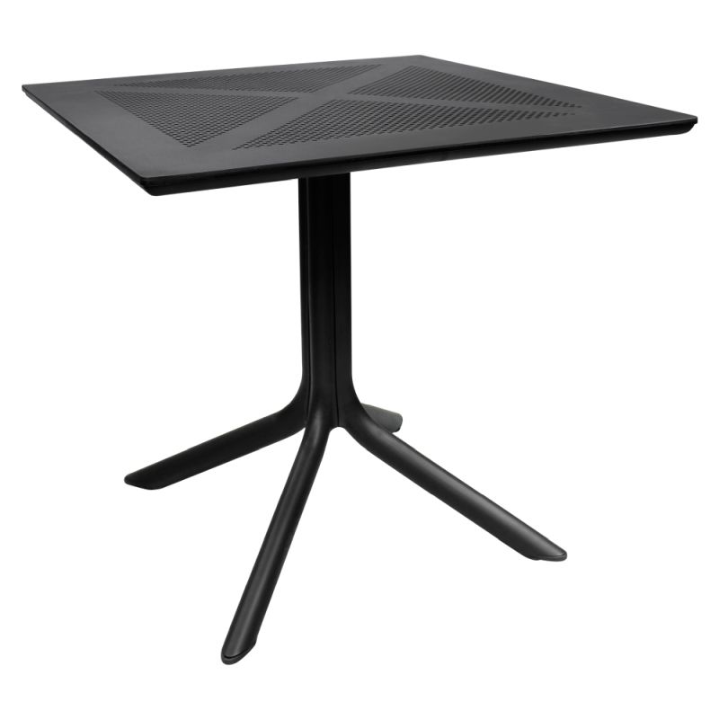 Záhradný stôl z plastu v čiernej farbe