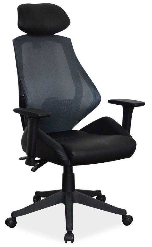 Moderná otočná kancelárska stolička v čiernej farbe
