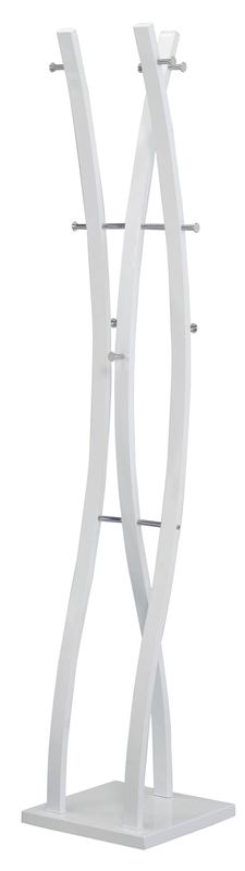 Vešiak na chodbu 179 cm, chróm-biela