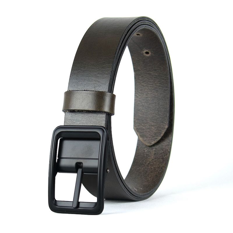 Kožený opasok BLACKFORGE, šírka 3,3 cm, Olivový