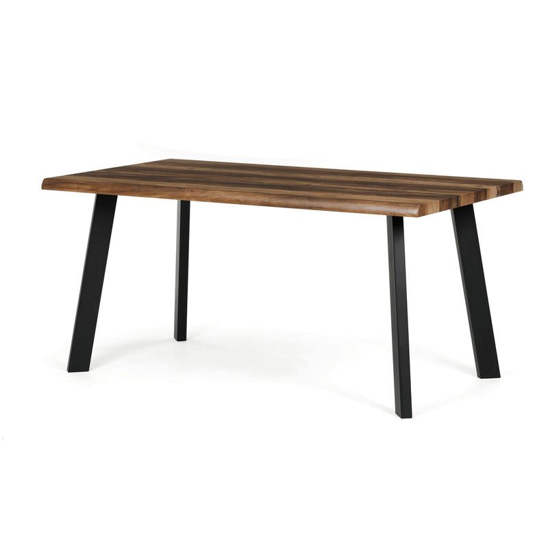 Moderný jedálenský stôl 160 × 90cm, old wood s kovovými nohami