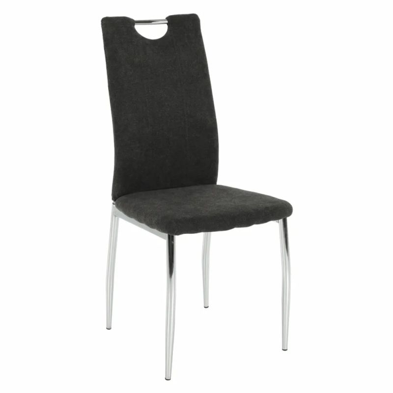 Moderná jedálenská stolička hnedosivá látka