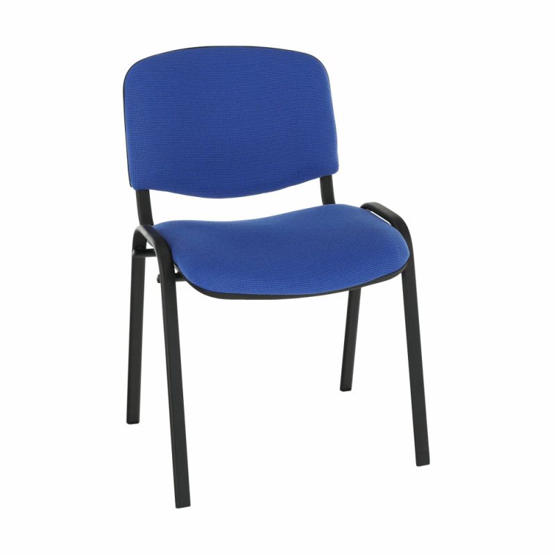 Kvalitná a pohodlná stolička s mäkkým sedením, modrá