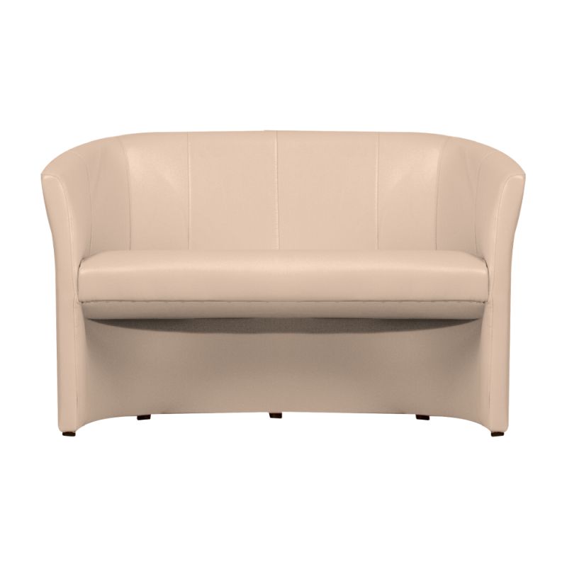 Elegantné dvojkreslo, ekokoža béžová