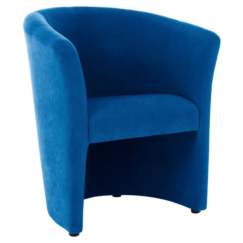 Elegantné kreslo, tmavomodrá látka